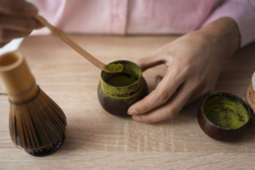 Préparation du matcha